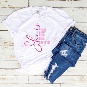 "She Is" Encouragement Custom Tee; Sizes S, M, L, XL